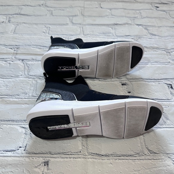 Michael Kors Sterling Bootie in Black and Silver - Picture 4 of 6